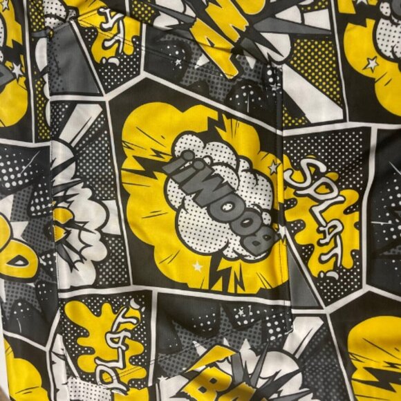 OH SNAP! Pop Art Hoodie Comic Print Yellow Black Graphic Pullover - Picture 3 of 4